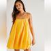 Free People Dresses | Free People Struttin’ Mini Dress In Buttercup Yellow | Color: Gold | Size: Xs