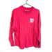 Disney Tops | Disney Medium Adult Coral Long Sleeve Spell Out Shirt | Color: Red | Size: M
