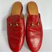 Gucci Shoes | Gucci Princeton Leather Slipper Red Size 37 | Color: Red | Size: 7