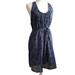 Converse Dresses | Converse One Star Women's Paisley Dress Medium Tie Waist Scoop Neck Keyhole Back | Color: Blue | Size: M