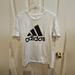 Adidas Shirts | Adidas White Black Logo Tee Size Mens L Euc | Color: Black/White | Size: L