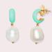 Kate Spade Jewelry | Kate Spade Earrings Hoop Pearl Earrings | Color: Blue/Gold | Size: Os