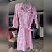 Columbia Dresses | Columbia Pink Plaid Button Up Sundress With Belt | Color: Pink | Size: M
