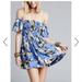 Free People Dresses | Free People Louise Smocked Bodice Floral Dress Size Large | Color: Black/Blue | Size: L