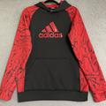 Adidas Shirts & Tops | Adidas Climawarm Youth Size Xl 18 Hoodie Black Red Logo Embroidered Polyester | Color: Black/Red | Size: Xlb