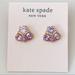 Kate Spade Jewelry | Kate Spade Purple Crystal Stud Earrings | Color: Gold/Purple | Size: Os