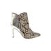 BCBGeneration Ankle Boots: Gold Snake Print Shoes - Women's Size 7 1/2 - Pointed Toe