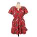 Anthropologie Casual Dress - Mini: Red Print Dresses - Women's Size X-Large Petite