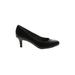 Life Stride Heels: Pumps Stiletto Work Black Solid Shoes - Women's Size 8 1/2 - Round Toe