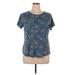 Sonoma Goods for Life Short Sleeve T-Shirt: Blue Tops - Women's Size X-Large