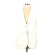 H&M Blazer Jacket: Mid-Length Ivory Print Jackets & Outerwear - Women's Size Small