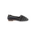 Fashion Flats: Slip-on Stacked Heel Boho Chic Gray Shoes - Women's Size 42 - Almond Toe