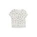 Justice Short Sleeve Top Ivory Floral V-Neck Tops - Kids Girl's Size 10