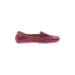 M. Gemi Flats: Slip On Platform Casual Burgundy Solid Shoes - Women's Size 39.5 - Almond Toe