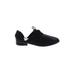 Freda Salvador Flats: Slip-on Chunky Heel Casual Black Solid Shoes - Women's Size 7 1/2 - Almond Toe