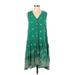 Maeve Casual Dress - Mini V-Neck Sleeveless: Green Dresses - Women's Size X-Small