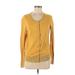 Old Navy Cardigan Sweater: Yellow Solid Sweaters & Sweatshirts - Women's Size Medium