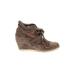 Limited by A.S.H Wedges: Brown Solid Shoes - Women's Size 39 - Round Toe