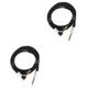 Totority 2pcs Audio Line Bass Guitar Bass Effector Cable Guitar Effect Cable Guitar Audio Patch Cable Adapter Effect Cord Musical Instruments Parts Nylon Microphone Electric Bass