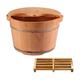 ZXNANA Footbath, Sauna Bucket，Pure Wood Bathtub Bucket，Handmade Footbath Basin，Sauna Accessories for Footbath Tubs，Foot Relaxing Bath Barrel,a charitable