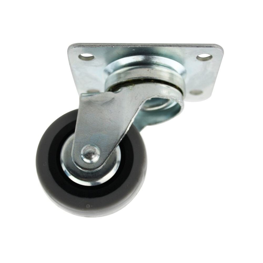 MS Beschläge Möbelrolle Transportrolle aus Metall mit Anschraubplatte Rolle aus Gummi Ø50mm Image