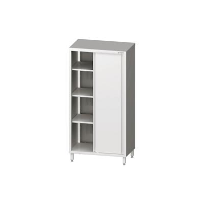 Stalgast Edelstahl Hochschrank mit Schiebetüren, 1100x600x2000 mm, verschweißt Image