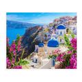 Puzzles 1000 Pcs for Adults Jigsaw,Santorini, Greece,Wooden puzzle，Intellectual Educational Unzipping Funny Toy Family Game for Adult Children(75x50cm）-114