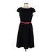 Anne Klein Casual Dress - A-Line: Black Color Block Dresses - Women's Size 8