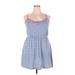 Mossimo Supply Co. Casual Dress - Mini: Blue Stripes Dresses - Women's Size 2X-Large