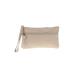 Wristlet: Pebbled Ivory Solid Bags