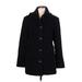 Fleet Street Coat: Mid-Length Black Print Jackets & Outerwear - Women's Size Large