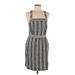 Madewell Casual Dress - Mini Square Sleeveless: Gray Print Dresses - Women's Size 8