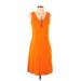 Lauren by Ralph Lauren Casual Dress: Orange Dresses - Women's Size Small