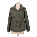 Old Navy Jacket: Below Hip Green Solid Jackets & Outerwear - Women's Size Medium