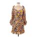 Ranna Gill Casual Dress - Popover: Orange Print Dresses - Women's Size Medium