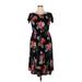 Old Navy Cocktail Dress - A-Line: Black Print Dresses - Women's Size X-Large