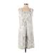Purejill Casual Dress - Shift Scoop Neck Sleeveless: Silver Dresses - New - Women's Size Small Petite