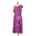 Old Navy Casual Dress - Midi: Purple Floral Dresses - Women's Size Medium