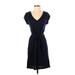 Gap Outlet Casual Dress - Midi: Blue Solid Dresses - Women's Size Small