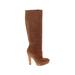 KORS Michael Kors Boots: Brown Solid Shoes - Women's Size 6 - Open Toe