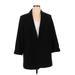 Calvin Klein Blazer Jacket: Mid-Length Black Solid Jackets & Outerwear - Women's Size 16