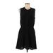 Madewell Casual Dress - Mini High Neck Sleeveless: Black Solid Dresses - Women's Size Medium