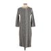 Zara Casual Dress - Sheath: Gray Fair Isle Dresses - Women's Size X-Small