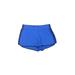 Nike Athletic Shorts: Blue Solid Activewear - Women's Size Small