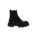 Marc Fisher Ankle Boots: Rain Boots Chunky Heel Casual Black Solid Shoes - Women's Size 9 - Round Toe