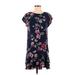 Joie Casual Dress - Shift: Blue Floral Dresses - Women's Size X-Small