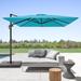 BONOSUKI 10x10FT Cantilever Patio Umbrella Infinite Angle Adjustment w/Base