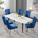 Contemporary Velvet PU Tufted Upholstered Dining Chair Set of 6