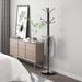 HIGEMZ Metal Coat Rack Stand w/ Natural Marble Base, Free Standing Hall Tree w/ 12 Hooks | Wayfair H0933BRM86