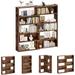Moasis Industrial 5 Shelf Bookcase Adjustable Corner Wood Bookshelf Display Shelf